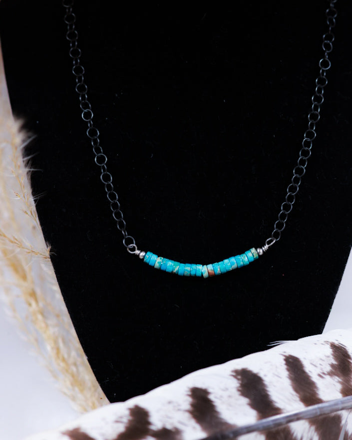 Turquoise Necklace - Smokin' Blues Turquoise