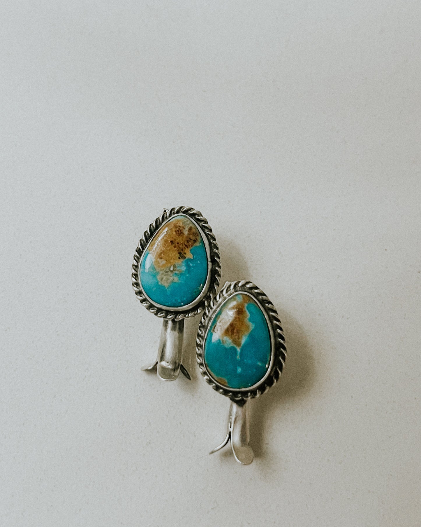 Turquoise Earrings - Smokin' Blues Turquoise