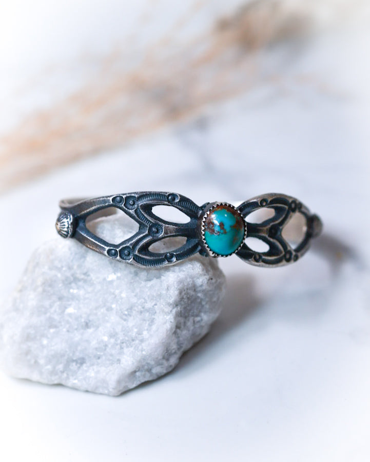 Turquoise Cuff - Smokin' Blues Turquoise