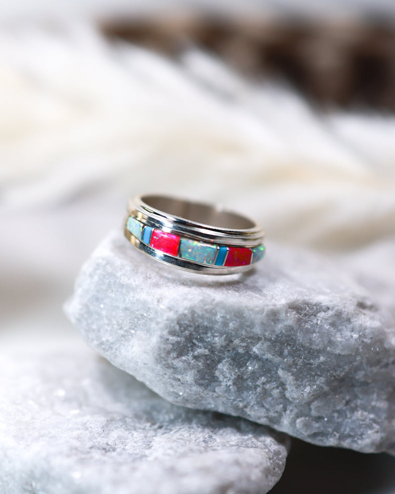 Opal Turquoise Ring | Size 7 - Turquoise Town