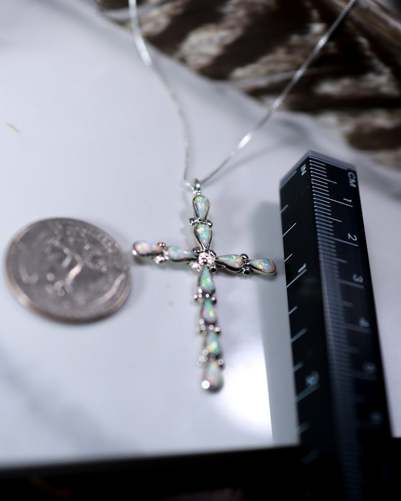 Opal Cross Pendant