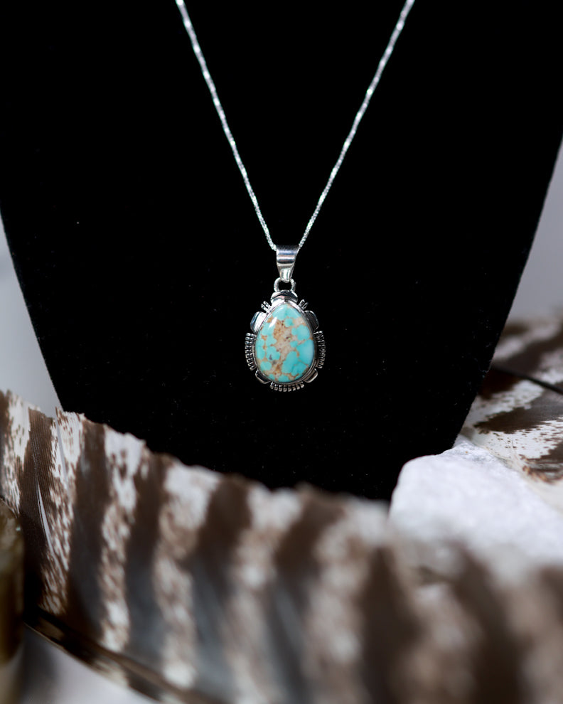 Turquoise Pendant - Smokin' Blues Turquoise
