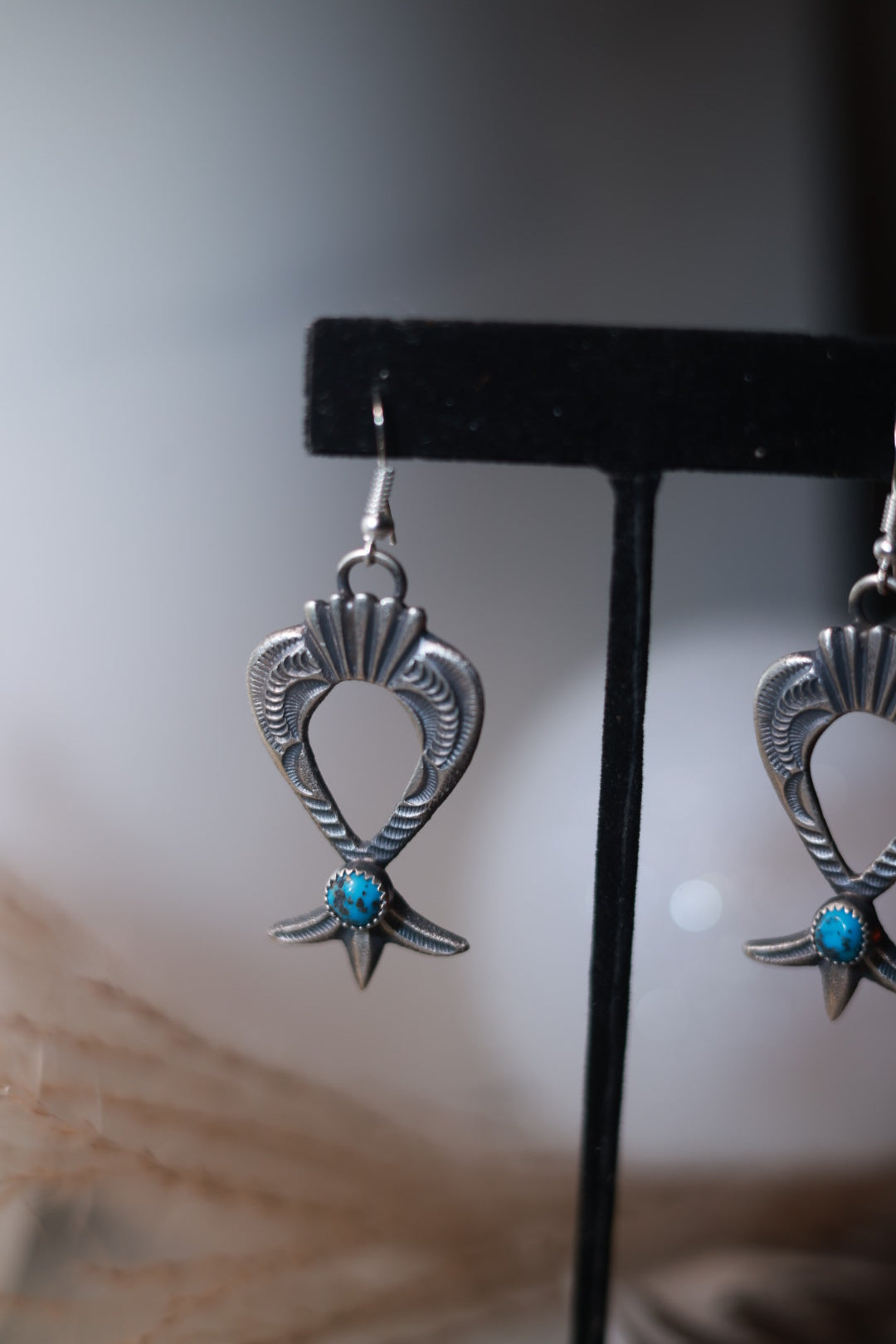 Sterling & Turquoise Earrings - Smokin' Blues Turquoise