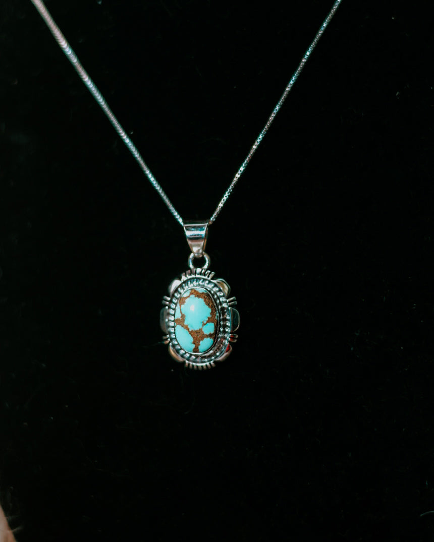 Turquoise Necklace - Smokin' Blues Turquoise