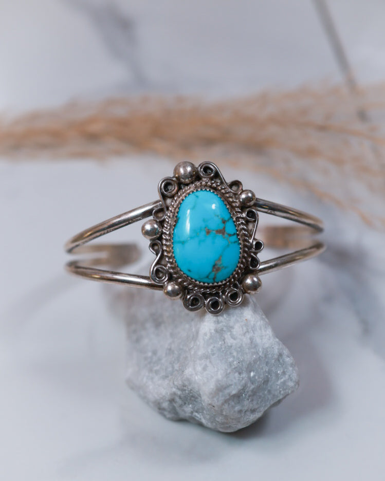 Turquoise Cuff - Smokin' Blues Turquoise