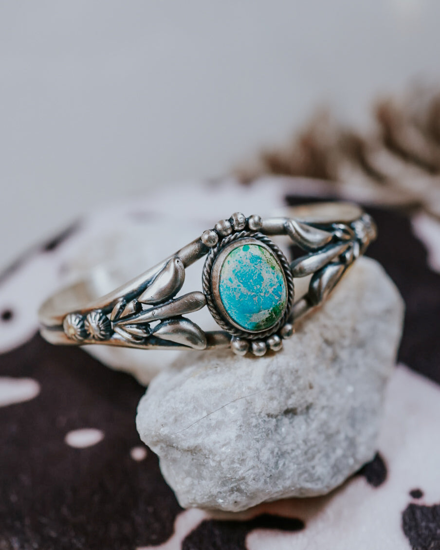 Turquoise Cuff - Smokin' Blues Turquoise