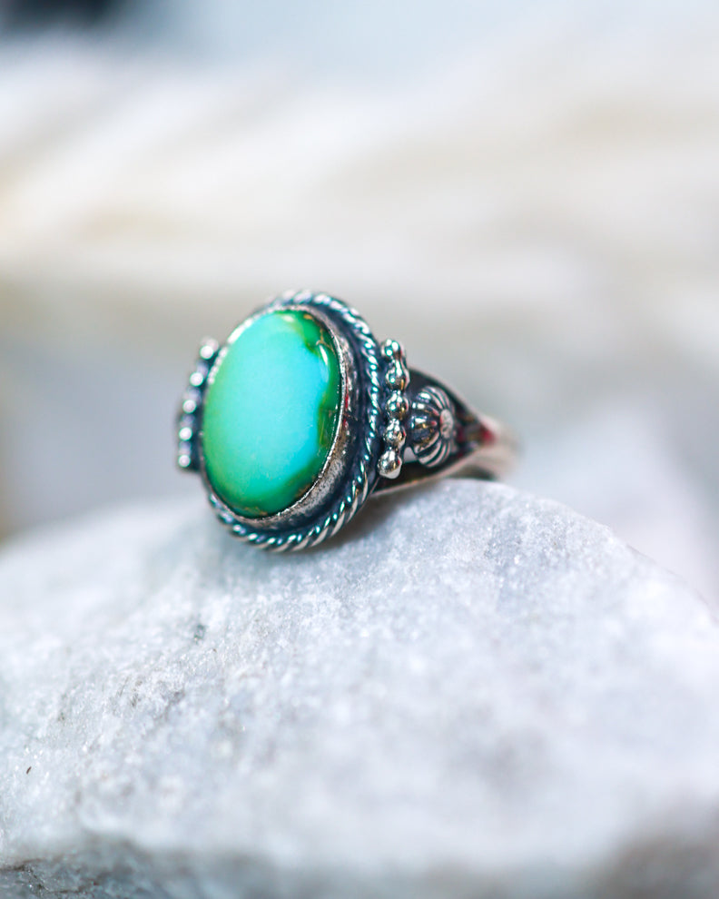 Turquoise Ring | Size 7 - Smokin' Blues Turquoise