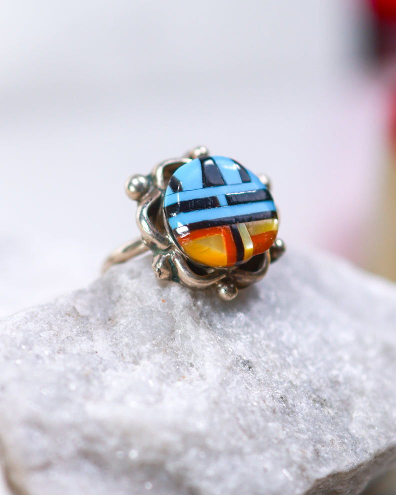 Turquoise Ring | Size 7 - Smokin' Blues Turquoise