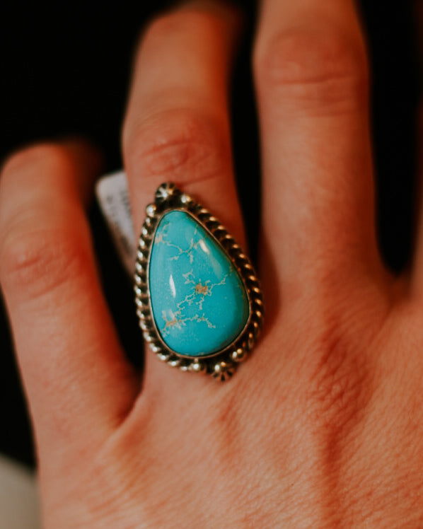 Turquoise Ring | Size 6 - Smokin' Blues Turquoise
