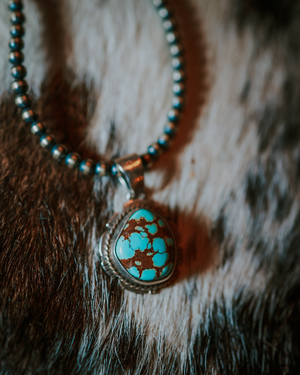 Turquoise pendant - Smokin' Blues Turquoise