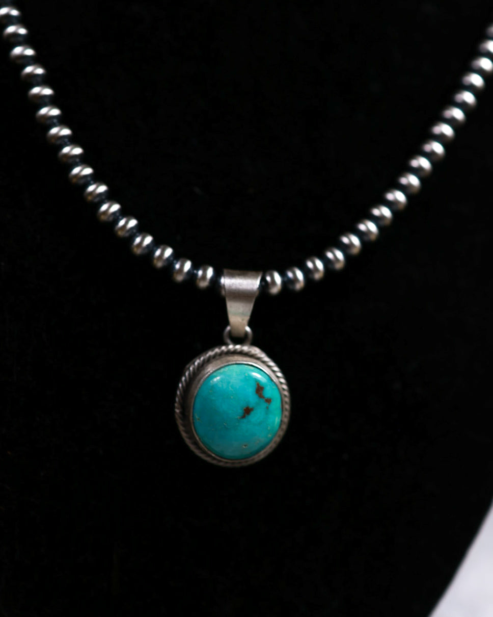 Turquoise Pendant - Smokin' Blues Turquoise