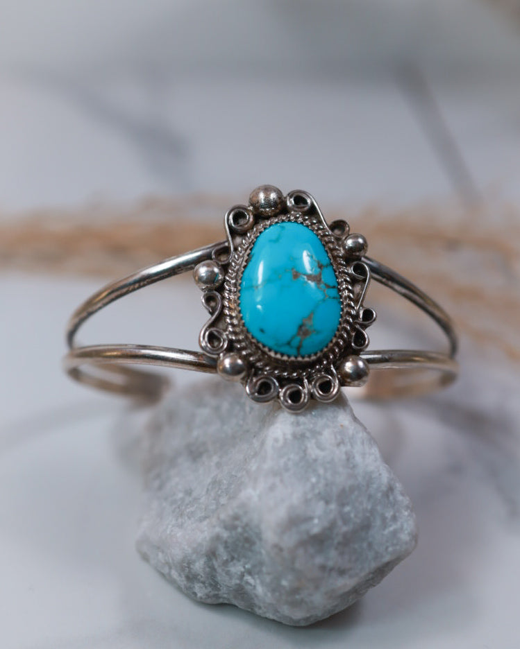Turquoise Cuff - Smokin' Blues Turquoise
