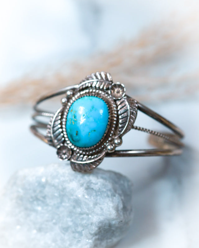 Turquoise Cuff - Smokin' Blues Turquoise