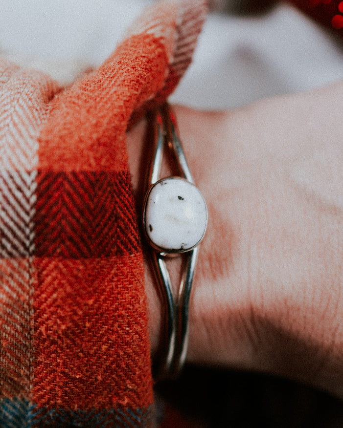White Buffalo Cuff - Smokin' Blues Turquoise