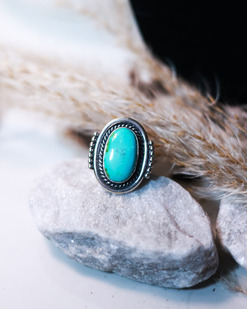 Turquoise Ring | Size 7 - Smokin' Blues Turquoise