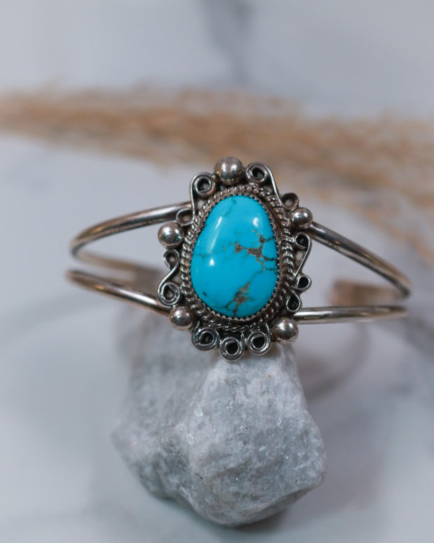 Turquoise Cuff - Smokin' Blues Turquoise