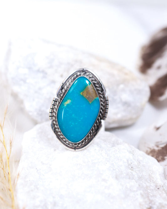 Turquoise Ring | Size 7 - Smokin' Blues Turquoise