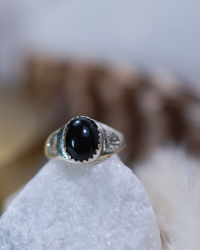 Black Onyx Ring | Size 7 - Turquoise Town