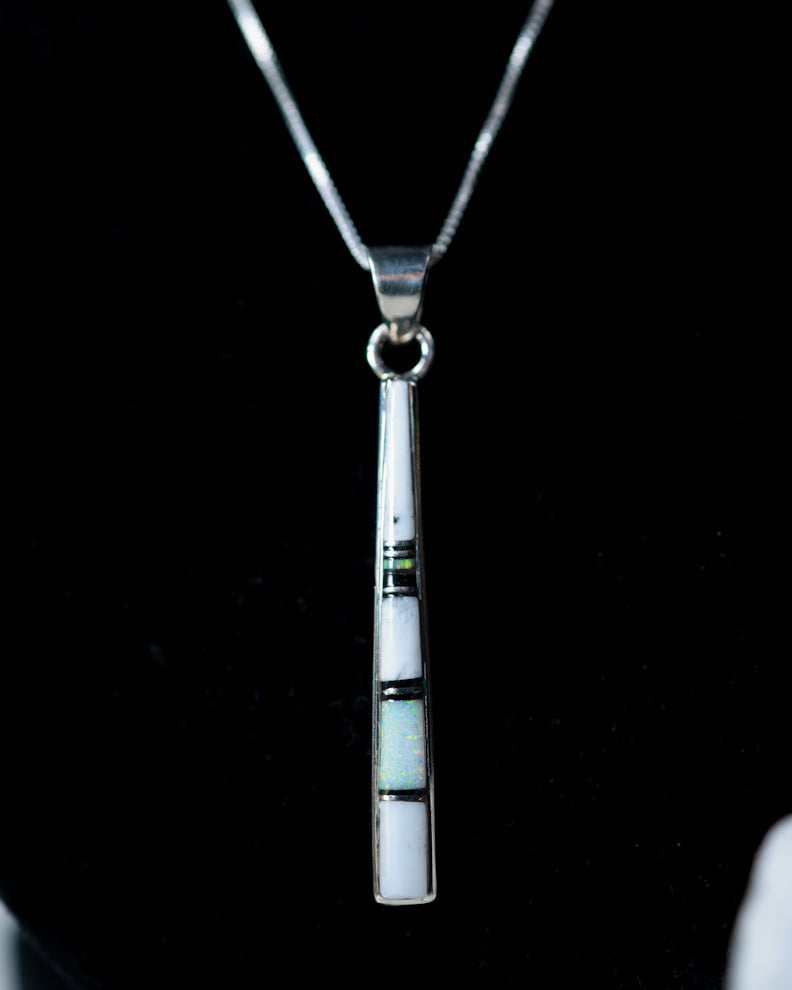 Opal/Onyx Pendant - Smokin' Blues Turquoise