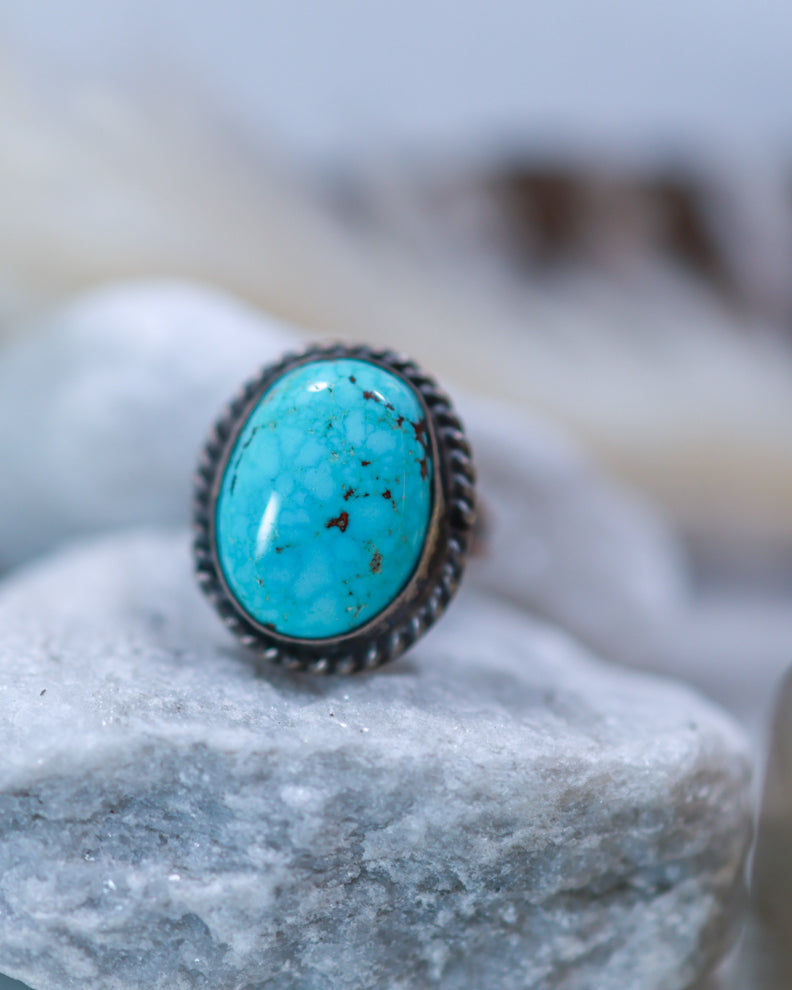 Turquoise Ring |Size 5 - Smokin' Blues Turquoise