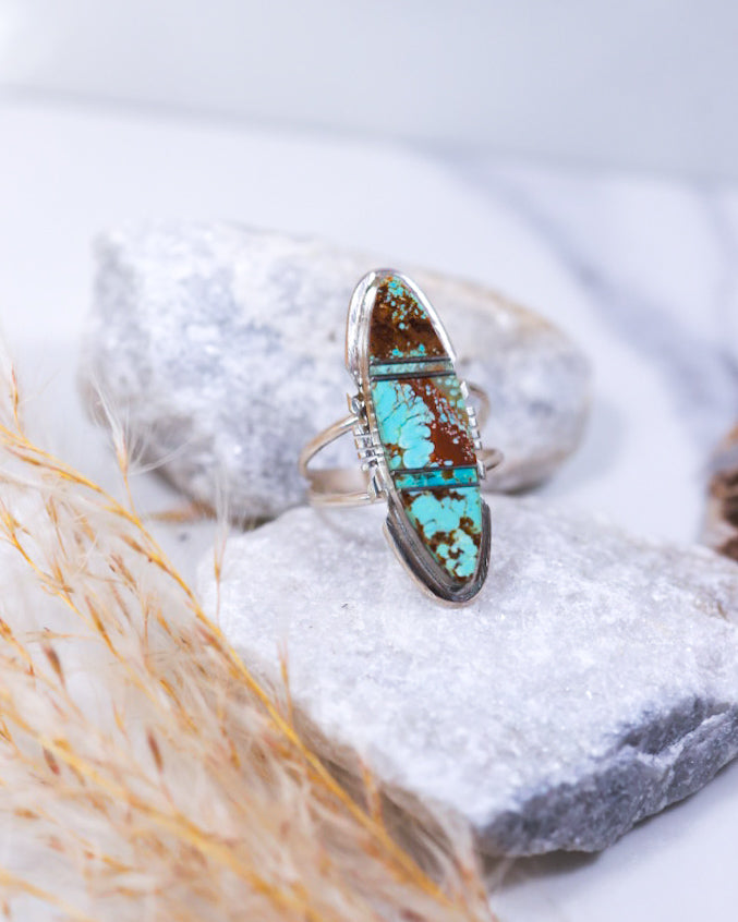 Turquoise Ring | Size 9.5 - Smokin' Blues Turquoise