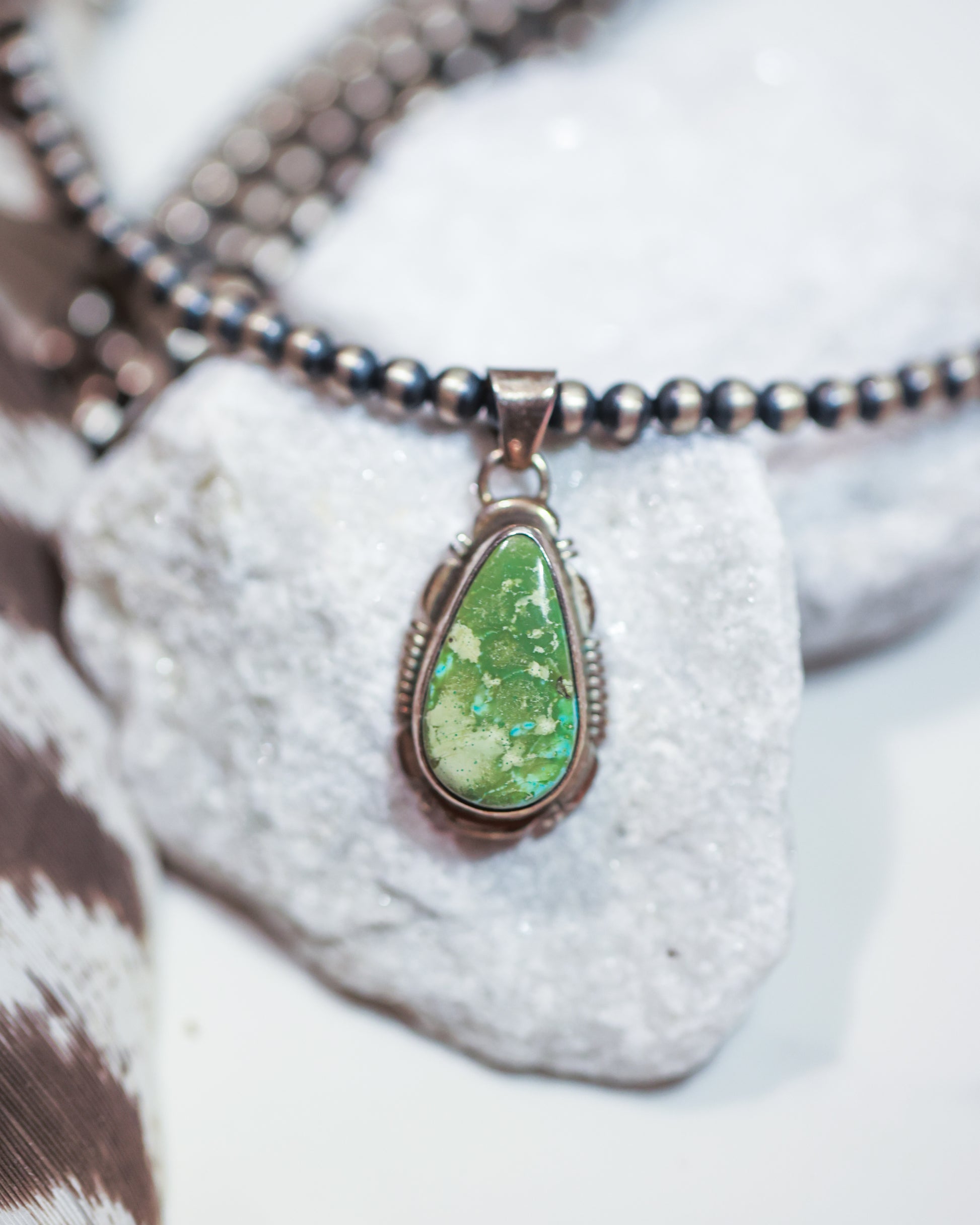 Turquoise pendant - Smokin' Blues Turquoise