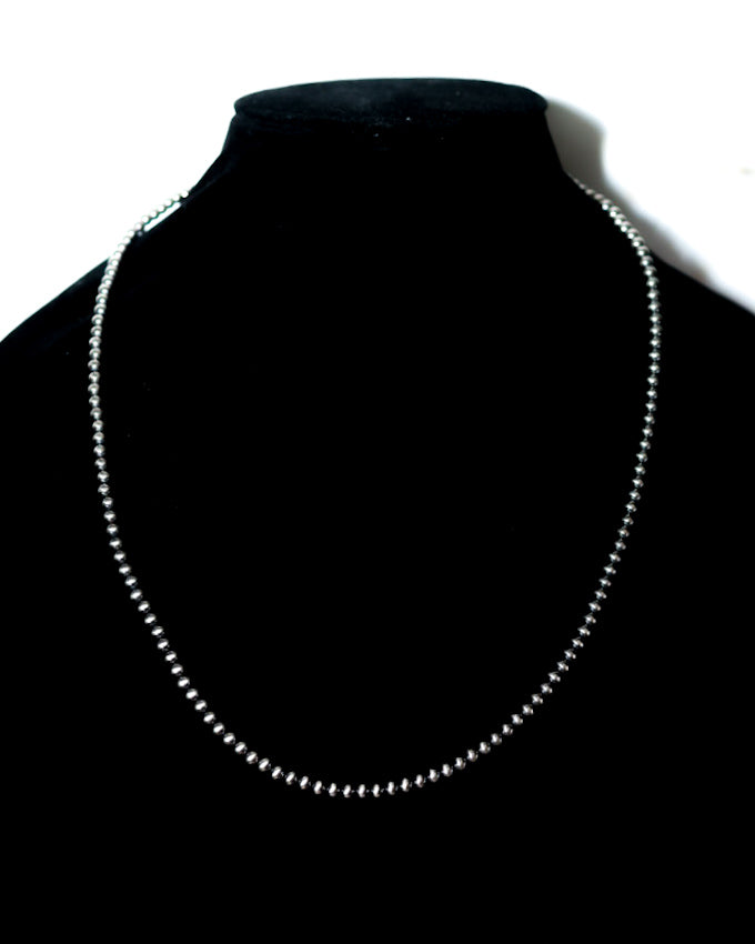 Navajo Pearl Necklace - 4MM 24” - Smokin' Blues Turquoise