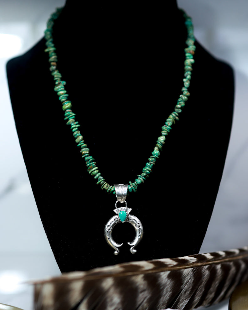 Turquoise Naja Necklace - Smokin' Blues Turquoise