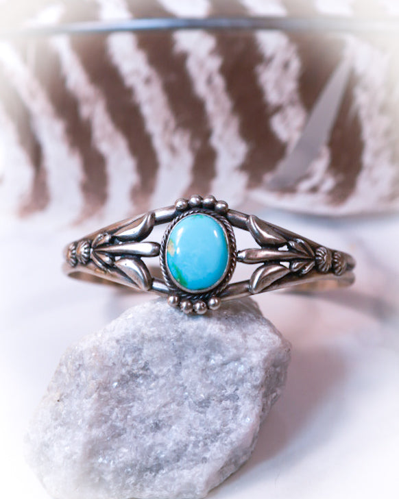 Turquoise Cuff - Smokin' Blues Turquoise