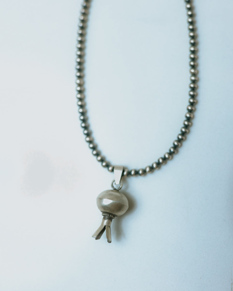 Sterling Bell Pendant - Smokin' Blues Turquoise