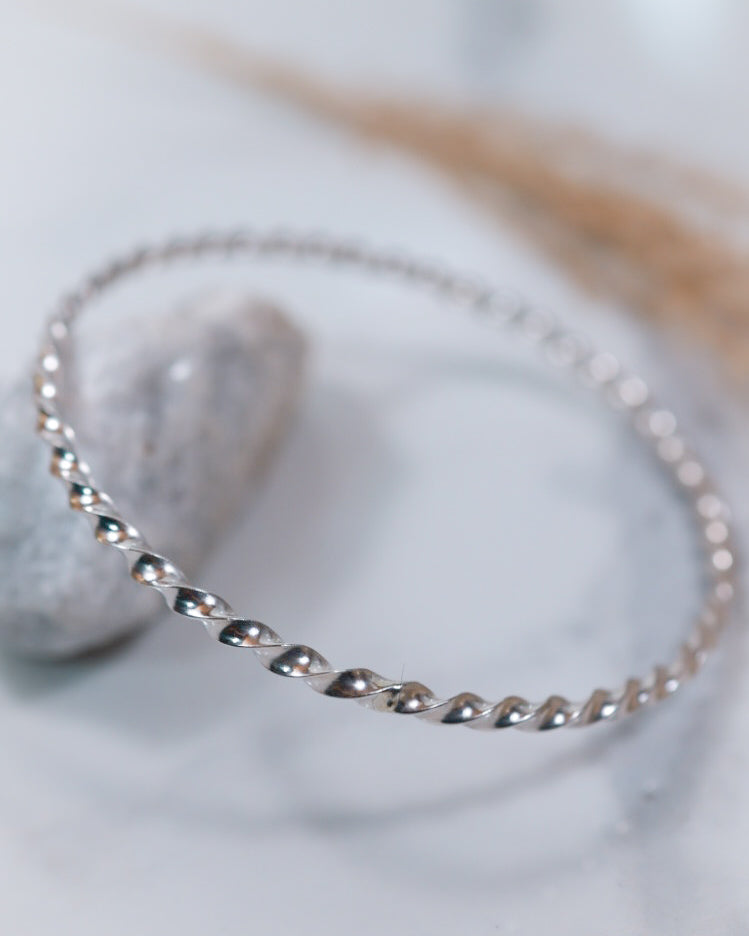 Sterling Silver Bangle - Smokin' Blues Turquoise