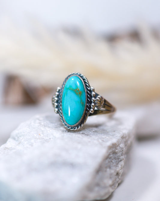 Turquoise Ring | Size 8.5 - Smokin' Blues Turquoise