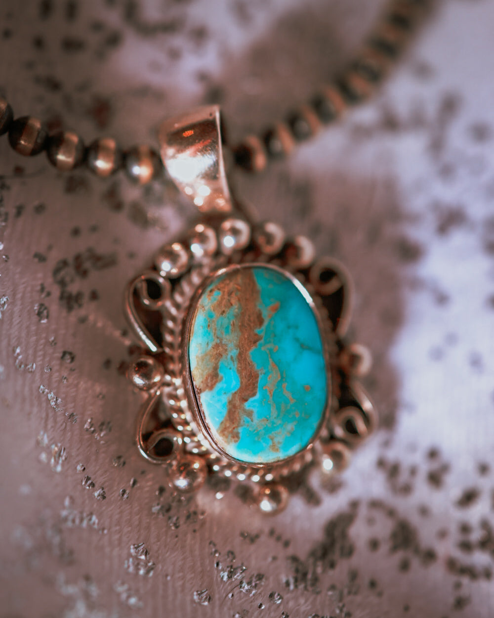 Turquoise Pendant - Smokin' Blues Turquoise
