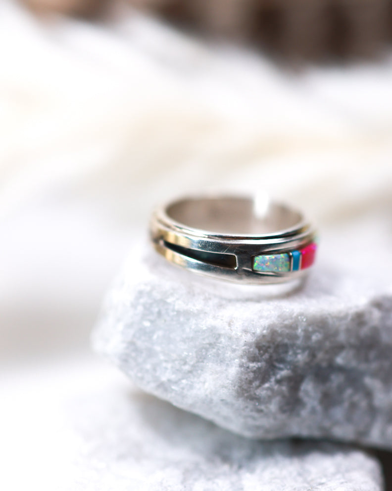 Opal Turquoise Ring | Size 7 - Turquoise Town