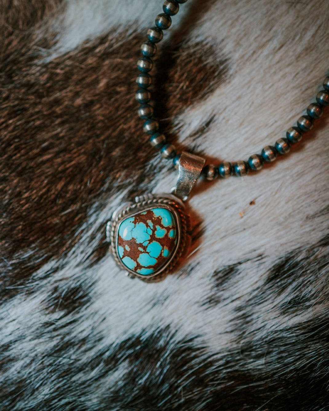 Turquoise pendant - Smokin' Blues Turquoise