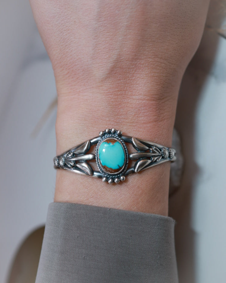 Turquoise Cuff - Smokin' Blues Turquoise