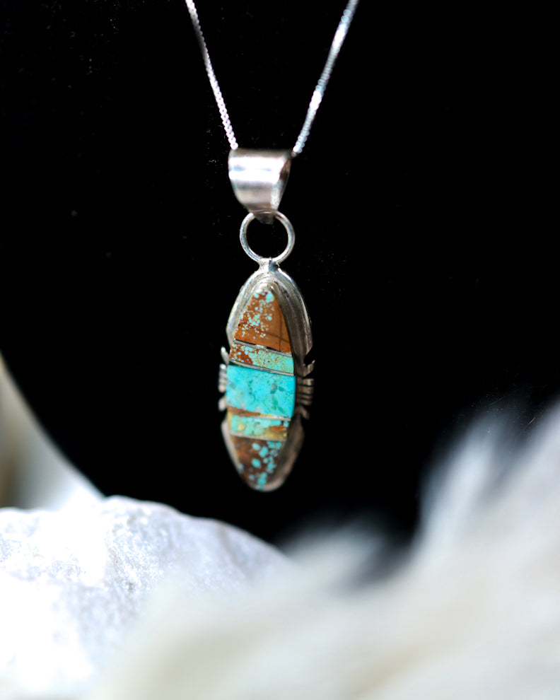 Turquoise Pendant - Smokin' Blues Turquoise