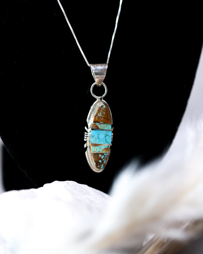 Turquoise Pendant - Smokin' Blues Turquoise