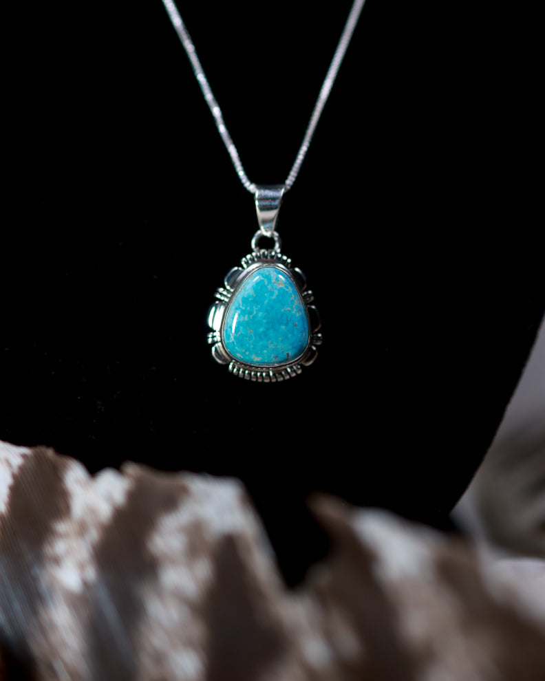 Turquoise Pendant - Smokin' Blues Turquoise