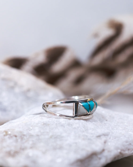 Turquoise Ring | Size 5 - Smokin' Blues Turquoise