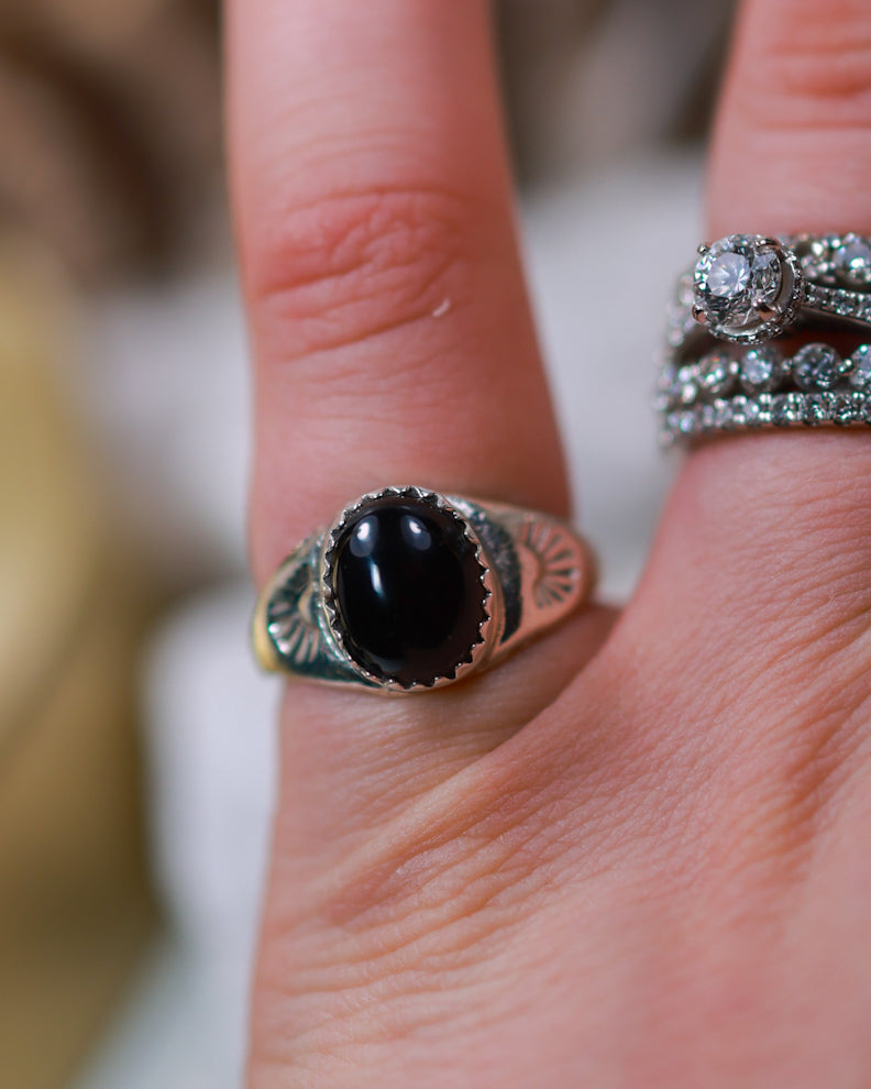 Black Onyx Ring | Size 7 - Turquoise Town