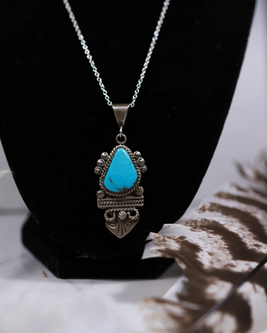 Turquoise Pendant - Smokin' Blues Turquoise