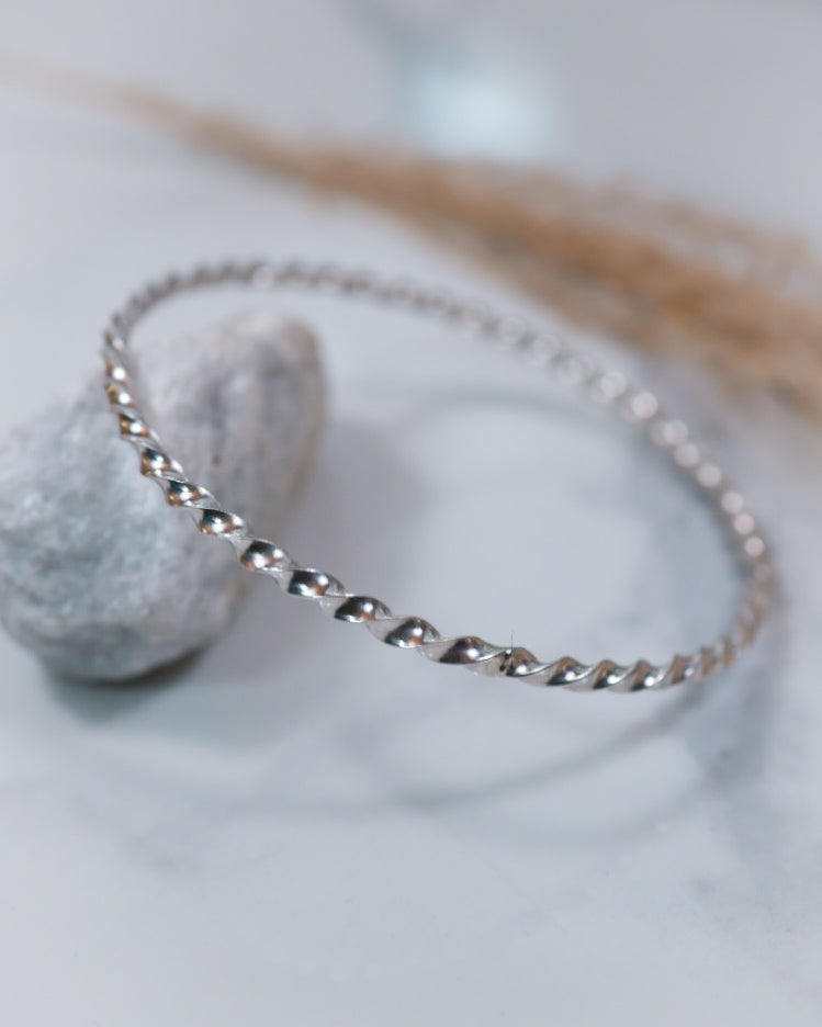 Sterling Silver Bangle - Smokin' Blues Turquoise