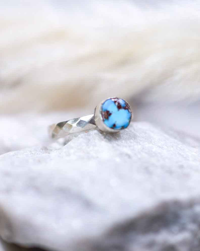 Turquoise Ring | Size 8 - Smokin' Blues Turquoise