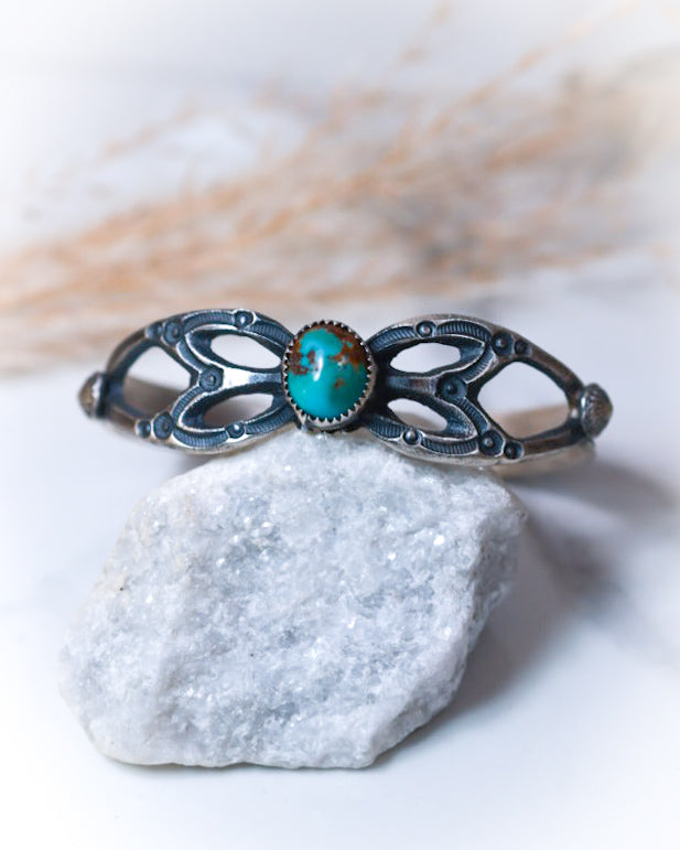Turquoise Cuff - Smokin' Blues Turquoise