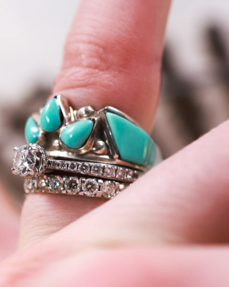 Turquoise Ring | Size 5.5 - Smokin' Blues Turquoise