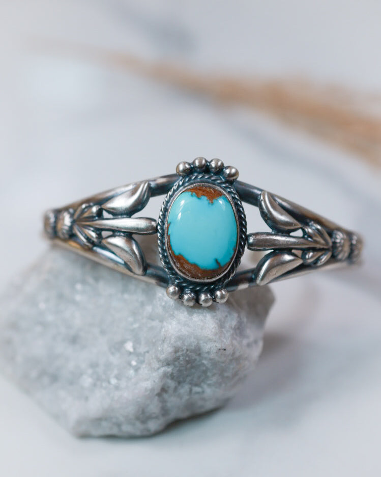 Turquoise Cuff - Smokin' Blues Turquoise