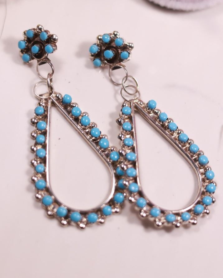 Turquoise Earrings - Smokin' Blues Turquoise