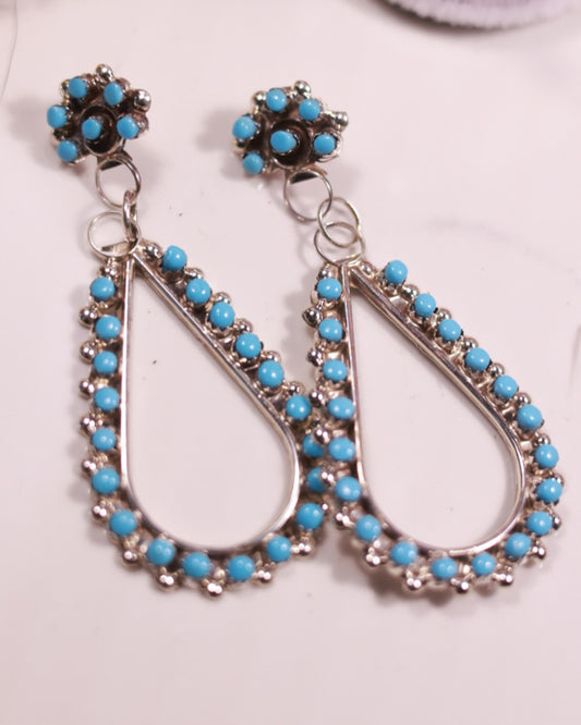 Turquoise Earrings - Smokin' Blues Turquoise
