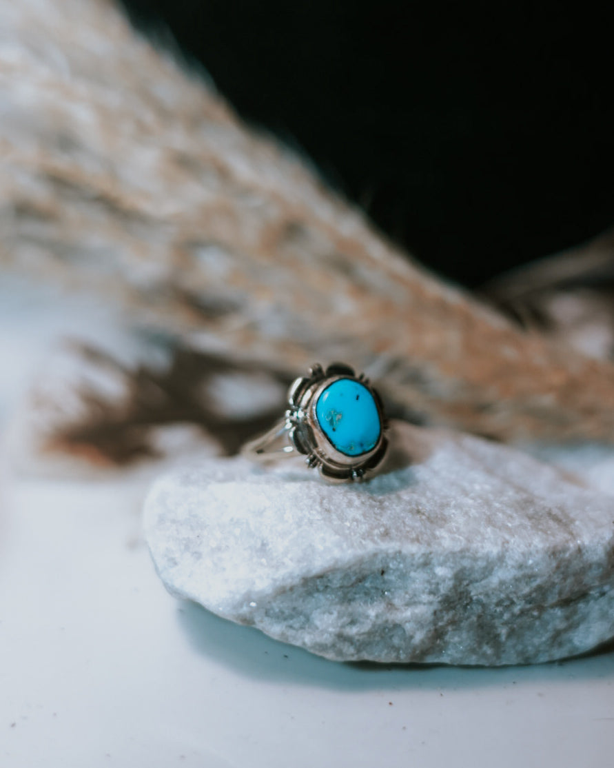 Turquoise Ring | Size 6.5 - Smokin' Blues Turquoise